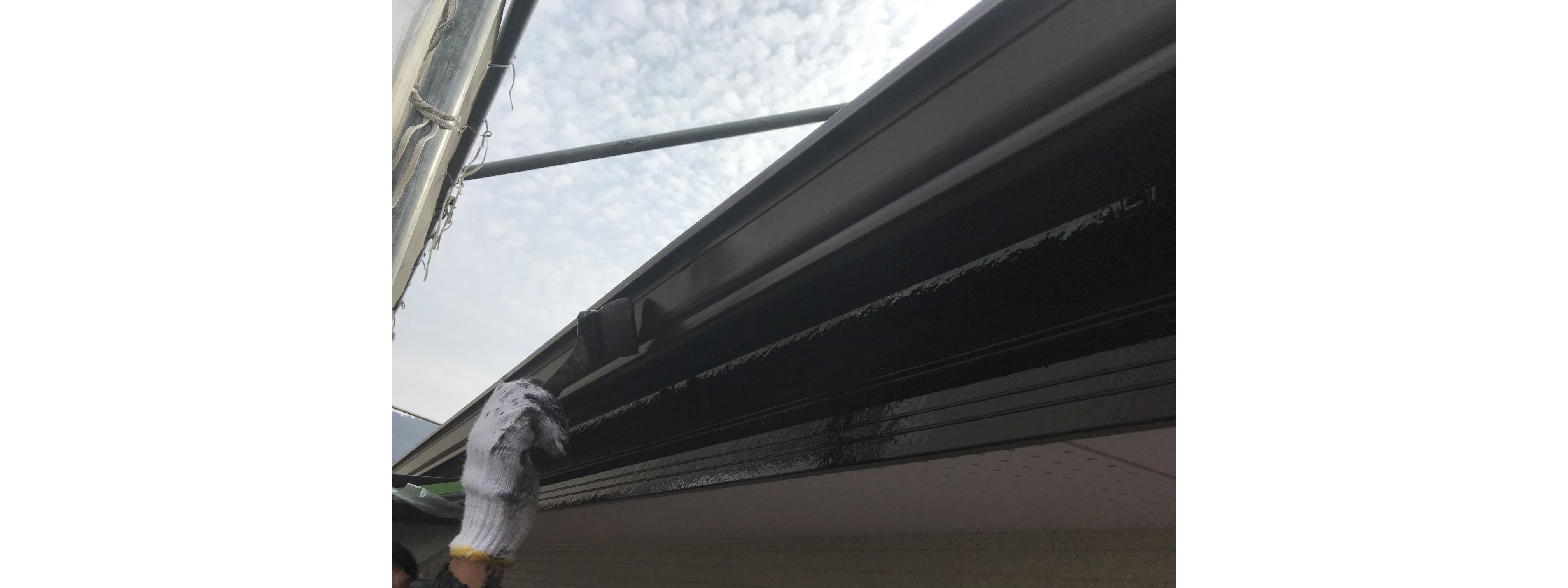 雨樋2回目施工中