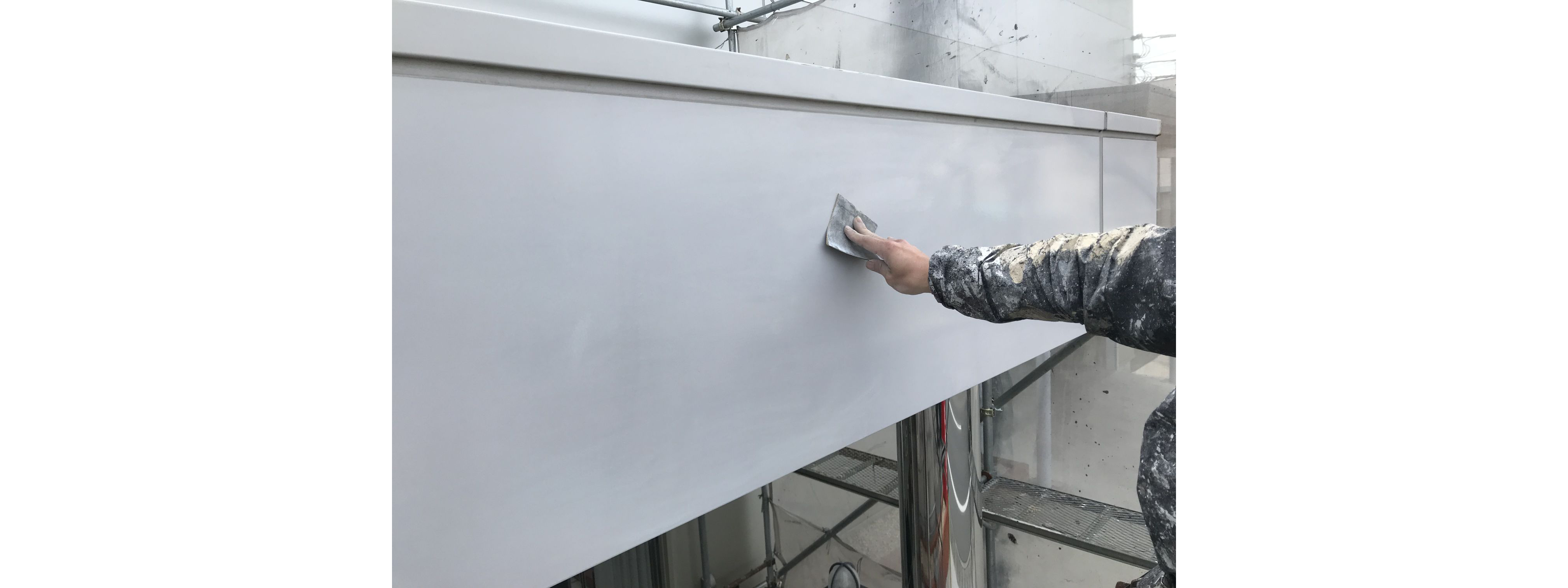 ケレン作業施工中