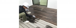 酸性洗浄剤施工中