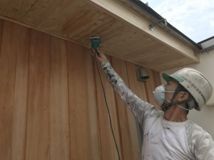 サンドペーパー研磨作業1回目
